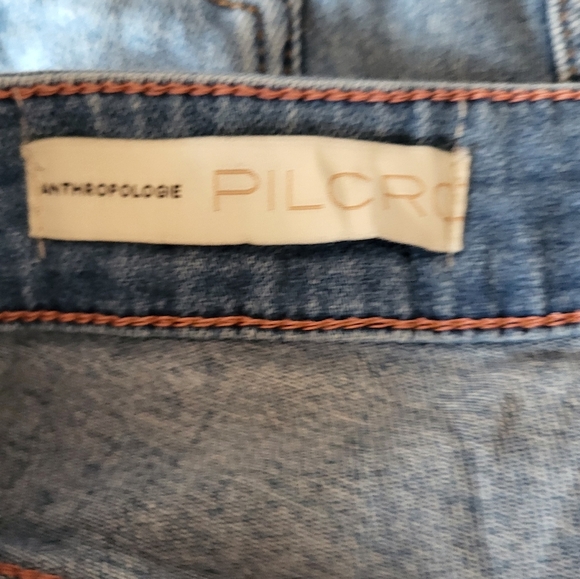 Anthropologie Pilcro Blue Denim Jeans, Button Fly,  Size 27 - Picture 5 of 8